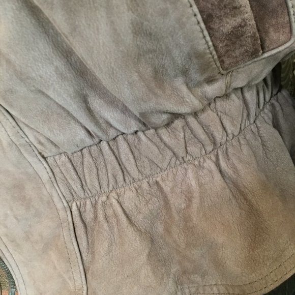 Vintage Winlit brown leather multi print bomber jacket - Picture 8 of 10